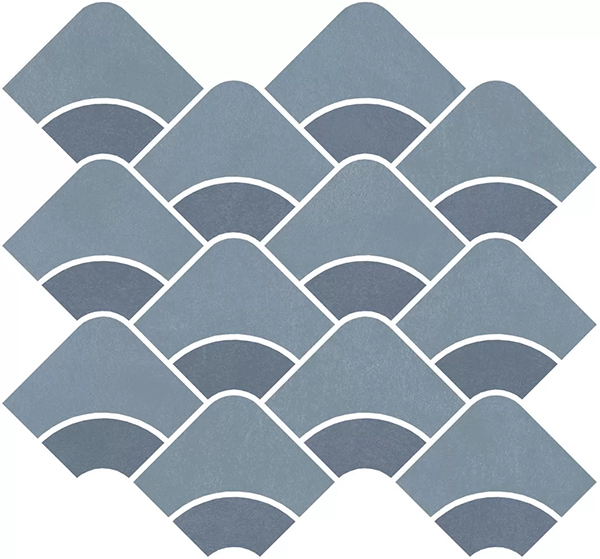 Мозаика Таделакт наборный синий светлый/синий матовый обрезной (KMD2HID011BR) 30x28 от Kerama Marazzi (Россия)