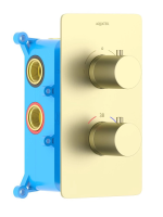 Термостатический смеситель для ванны Aquatek Европа AQ1392BG шлифованное золото