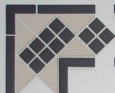 Угол керамический Corner LISBON-1 with 1 strip Stand.(Tr.16, Dots 14,Stri) 21.5x21.5x15 от TopCer (Португалия)