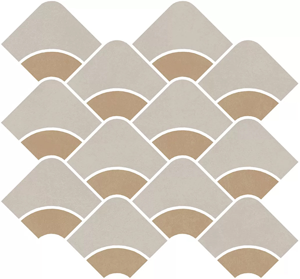 Мозаика Таделакт наборный бежевый светлый/жёлтый мат.обр.(KMD2HID009BR) 30x28 от Kerama Marazzi (Россия)