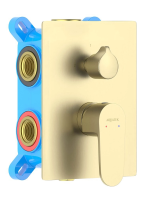 Термостатический смеситель для душа Aquatek Оберон AQ1247BG шлифованное золото