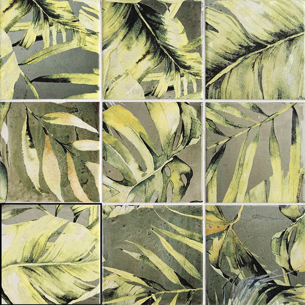 Декор Sintra Areca Olive Green Mix 12.4x12.4 от APE Ceramica (Испания)