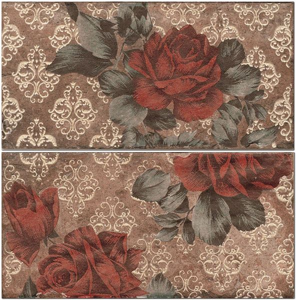 Декор CHICAGO ins. Vintage Roses S/2 OLD 10x20 от Cir Ceramiche (Италия)