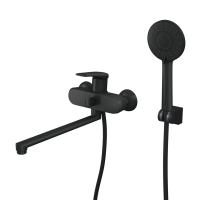 Смеситель одноручный для ванны RUSH Nevis (NE1735-51Black) с поворотным изливом черный