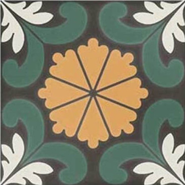 Керамогранит SYNC FLOWER GREEN (125635) 15x15 от DNA Tiles (Испания)