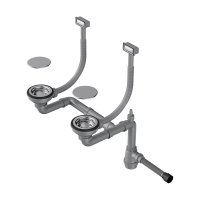 Арматура для двухчашевых моек Omoikiri WK-2C-IN 4956476 нержавеющая сталь