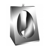 Компактный писсуар Nofer 13006.S, из нержавеющей стали с верхним подводом воды