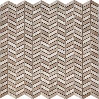 pixmosaic PIX 288 Shevron White Wooden, Athens Grey, чип 27x10 мм, сетка 298х307x8 мм, Полированная