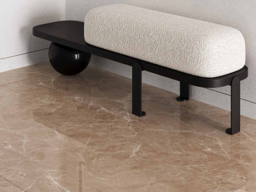 Керамогранит Mramor Chic Beige бежевый Полированный 60x120 от Ceradim (Индия)