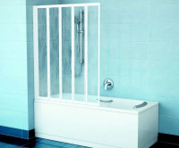 Шторка для ванны Ravak Supernova 114 см. профиль белый, стекло прозрачное