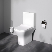 Унитаз-компакт напольный с бачком и сиденьем микролифт AM.PM Gem C908601SC безободковый