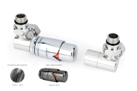 Автоматический терморегулятор 3D левый Сунержа G 1/2" НР х G 3/4" НГ (набор) черный хром (01-1421-0000)