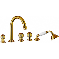 Смеситель на борт ванны с ручным душем Cezares Aphrodite APHRODITE-BVD-02-M бронза