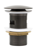 Смесители CEZARES CZR-SAT-GM Донный клапан с системой ˮКлик-клакˮ с переливом, оружейная сталь