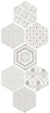 Декор AT.HEX.ALPHA MIX-PERLA матовый 25.8x29 от Pamesa (Испания)