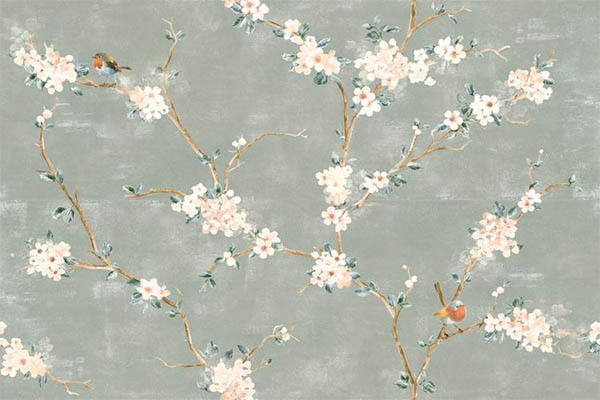 Настенная плитка Mixed Verde Decoro Fiori di Pesco Rett.(A+B) (RC5L) 40x120 от Ragno (Италия)