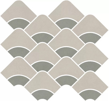 Мозаика Таделакт наборный бежевый светлый/зелёный мат.обр.(KMD2HID006BR) 30x28 от Kerama Marazzi (Россия)