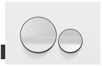 E20859-00-MWH Панель смыва круглый дизайн, мат белый и глянц белый