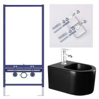 Биде с инсталляцией SET AQUATEK МИЯ-MB черный