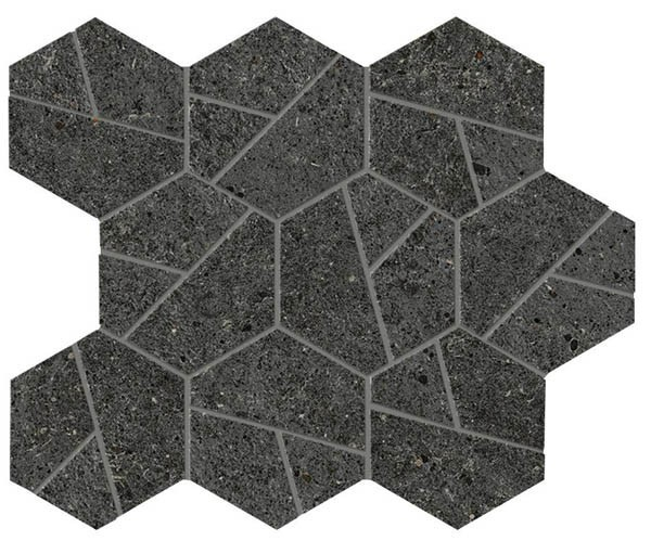 Мозаика Boost Stone Tarmac Mosaico Hex (A7C2) 25x28.5 от Atlas Concorde (Италия)