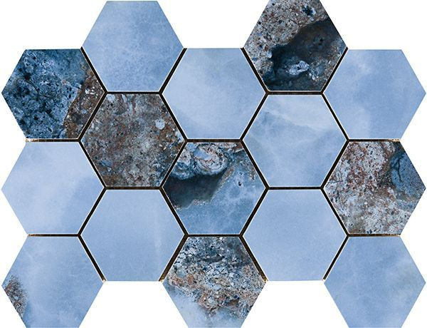 Мозаика MALLA HEX CR LUX DANAE NAVI 32.5x22.5 от Pamesa (Испания)