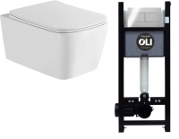 Комплект унитаз с инсталляцией и сиденьем микролифт Aquanet Trend Trend W/886668SDOO безободковый