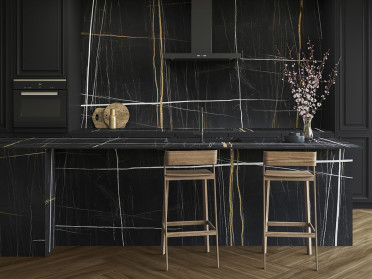 Керамогранит BOOKMATCH SAHARA NOIR B POLISHED 160x320x0.6 от Ascale (Испания)