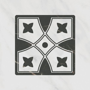 Вставка Келуш 1 грань черно-белый (TOC004) 9.8x9.8 от Kerama Marazzi (Россия)