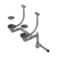 Арматура для двухчашевых моек Omoikiri WK-2C-GM 4956498 вороненая сталь