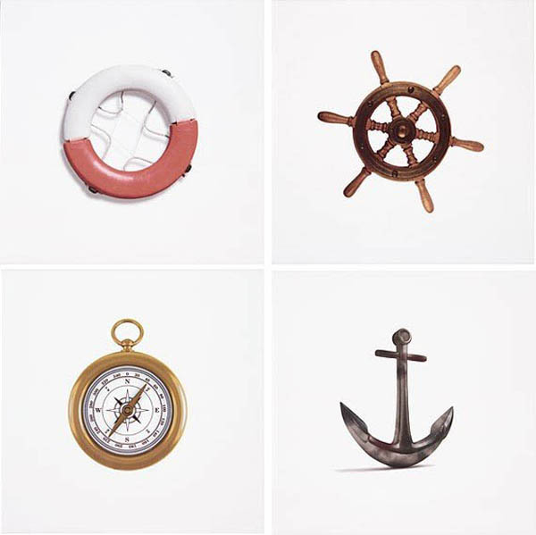 Декор NOBLESSE + LORD DECOR MIX MARINE BLANCO 20x20 от APE Ceramica (Испания)