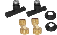 Комплект фитингов Aquatek AQ 1020BL вентиль круглый черный