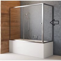 Шторка для ванны Radaway Vesta 65 см. профиль хром, стекло прозрачное