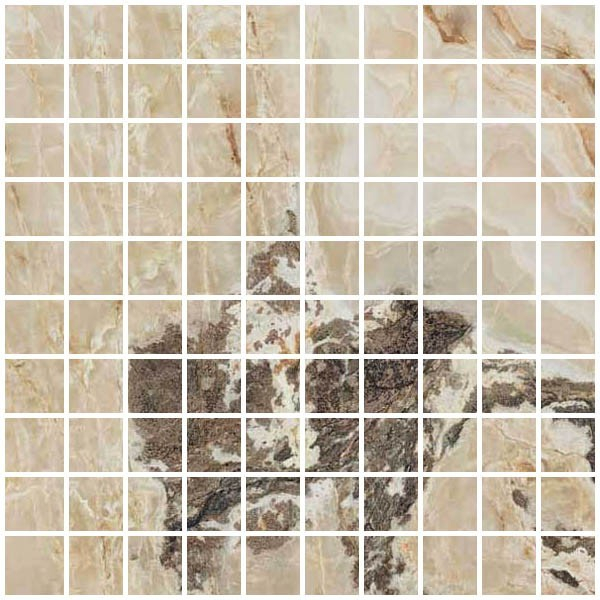 Мозаика ONYX&MORE GOLDEN BLEND SATIN MOSAICO 3X3 (767760) 30x30 от Casa Dolce Casa (Италия)