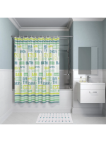 Штора для ванной Iddis Basic B19P218i11 белый;зеленый