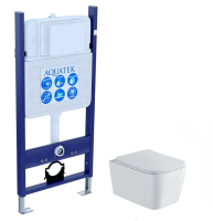Комплект унитаз с инсталляцией и сиденьем микролифт Aquatek Либра New SET AQUATEK ЛИБРА N-14 cm