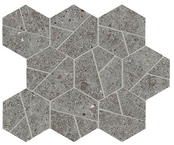 Мозаика Boost Stone Smoke Mosaico Hex (A7C0) 25x28.5 от Atlas Concorde (Италия)