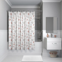 Штора для ванной Iddis Promo P16P118i11 белый;розовый