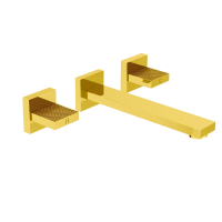 Смеситель для раковины встраиваемый на три отверстия Cezares Prizma PRIZMA-BLI3-03/24 золото