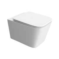 САНИТАРНАЯ КЕРАМИКА BelBagno DUE-TOR Унитаз подвесной, безободковый, с системой смыва ˮТорнадоˮ, с сиденьем soft close, BB5171CH-TOR/SC