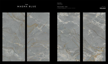 Керамогранит MAGNA BLUE NAT. (6mm) (матовая) 120x260 от TAU Ceramica (Испания)