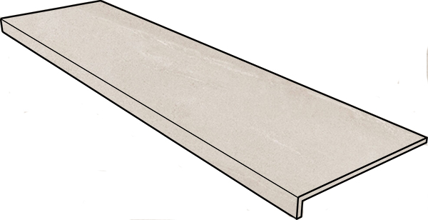 Фронтальная ступень Materia Anti-Slip Rect. Ivory 31.5x120 от Gres de Aragon (Испания)