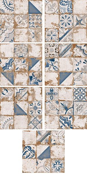 Керамогранит MEMORY 7 AZUL BRILLO 58x58 от El Molino (Испания)