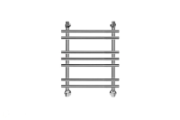 Полотенцесушитель водяной 600x400 Ника Bamboo ЛБ 1 60/40