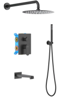Душевая система Aquatek Оберон AQ1273MB черный