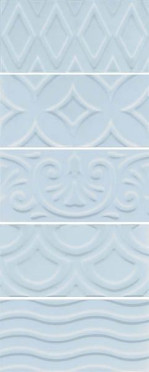 Настенная плитка 16015 Авеллино голубой структура mix 7.4x15 от Kerama Marazzi (Россия)