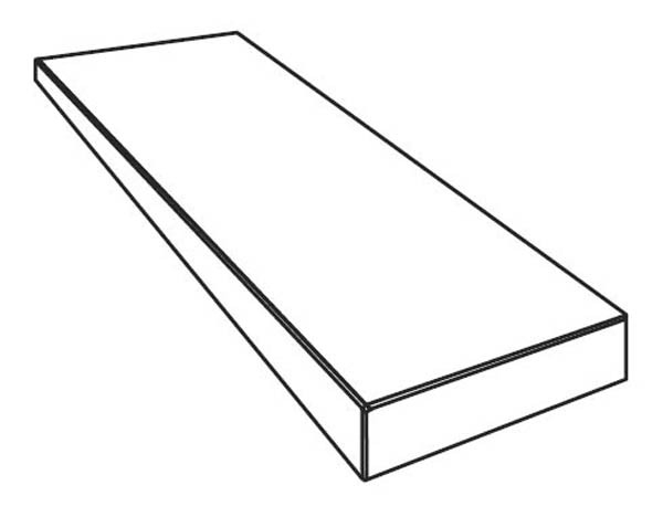 Угловая ступень PIETRA VIVA ANGOLARE IVORY NAT RET. SX левая (PF60012290) 32x120x4.5 от ABK Ceramiche (Италия)