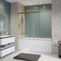 Шторка для ванны Cezares Tandem-Soft 180 см. профиль золото, стекло прозрачное