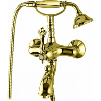 Смеситель для ванны и душа Cezares MARGOT-VDM-03/24-M золото ручки золото