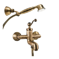 Смеситель для ванны Paini Duomo с аксессуаром, старая бронза