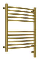 Полотенцесушитель электрический 600х500 Сунержа Богема + выгнутая 051-5803-6050 латунь